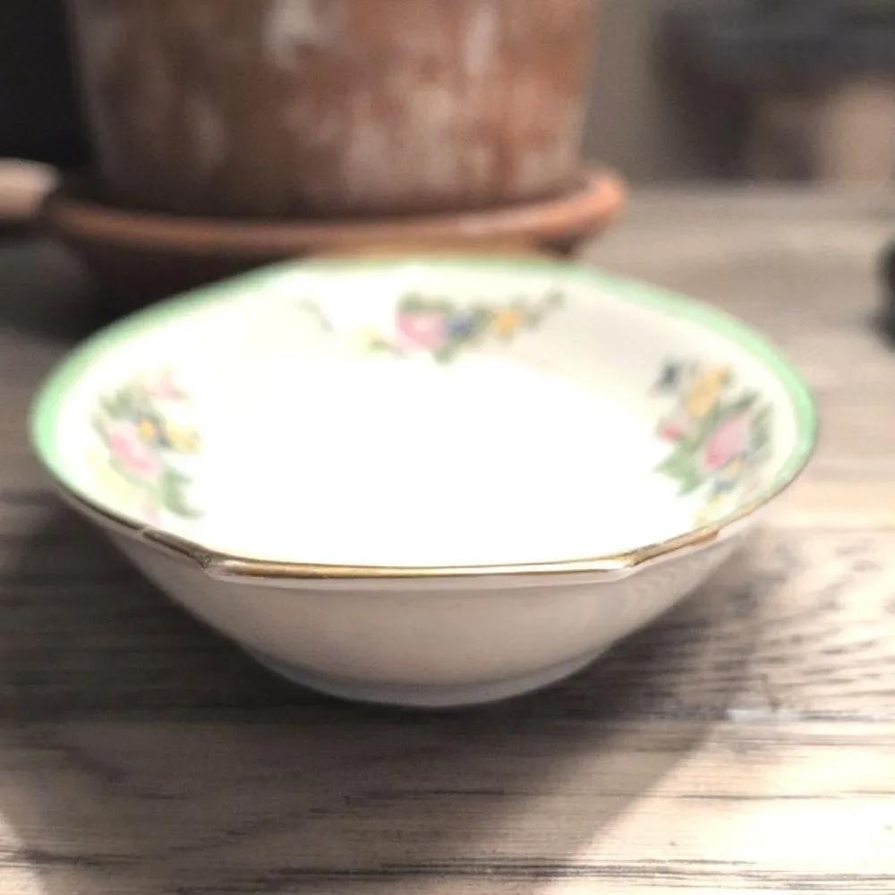 Vintage Gilded Hand Painted Floral Oval Relish Tray By Celebrate Made In Japan